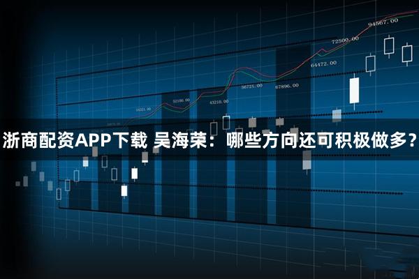 浙商配资APP下载 吴海荣：哪些方向还可积极做多？